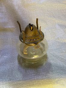 Antiquitäten: Lámpara de aceite antigua